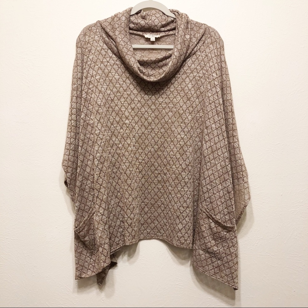 Umgee Cowl Neck Oversized Boxy Knit Dolman - M